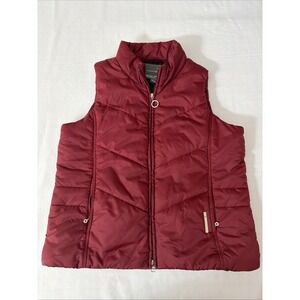 Nicole Benisti Point Maroon Down Puffer Vest Medium M/M Water Wind Resistant